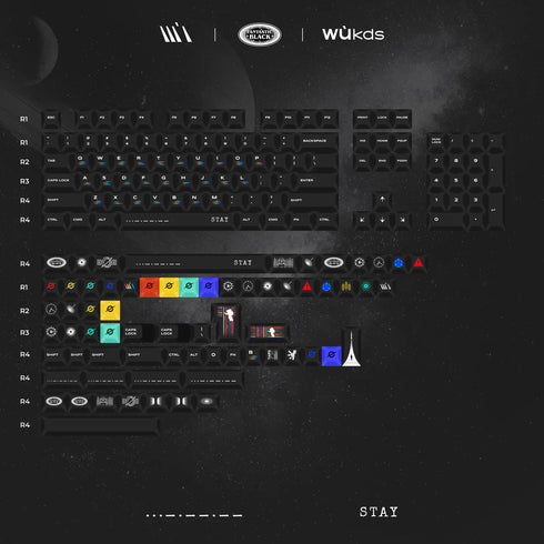 Wukds Interstellar Tastenkappen-Set | PBT | ANSI | 172 Tasten