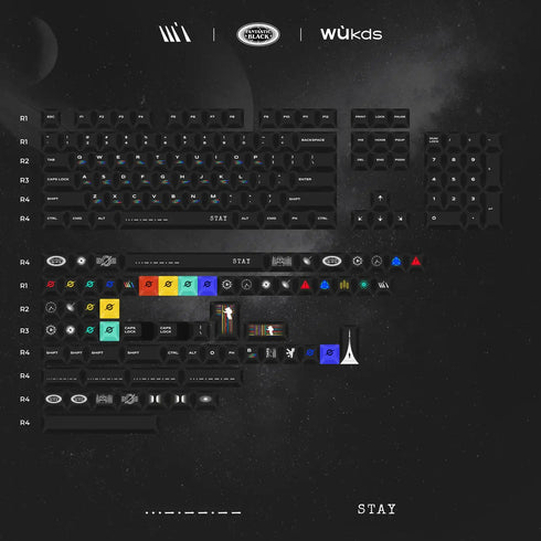 Set de Keycaps Wukds Interstellar | PBT | ANSI | 172 Teclas