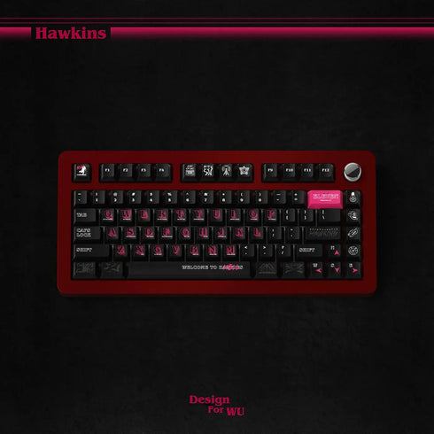 Wukds Stranger Things Hawkins Keycaps Set | PBT | ANSI | 172 Keys