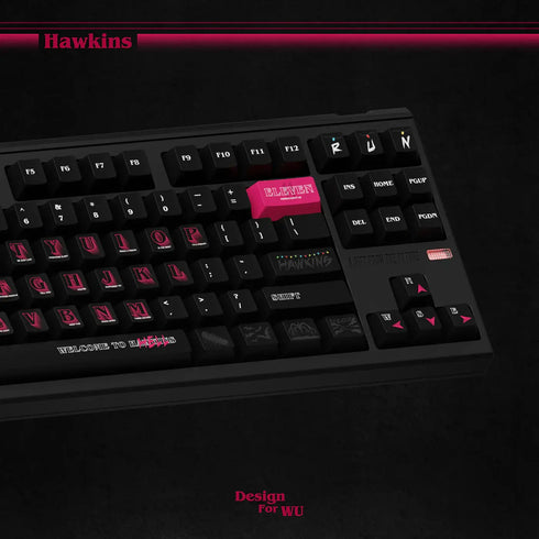 Wukds Stranger Things Hawkins Keycaps Set | PBT | ANSI | 172 Keys