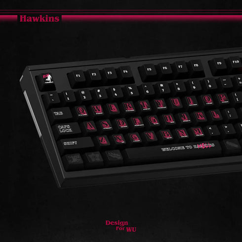 Wukds Stranger Things Hawkins Keycaps Set | PBT | ANSI | 172 Keys