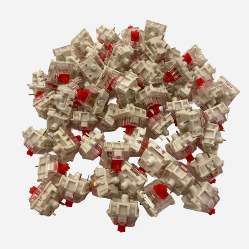 Gateron Milky Red Pro mechanical keyboard switches bulk view