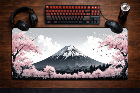 Fuji Blossom Pink XXL Mousepad - Gaming - 900 x 400 x 3 mm - Non-Slip