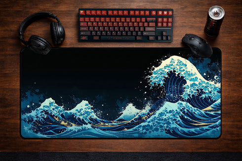 Kanagawa Wave Shadowfoam Mousepad XXL - Gaming - 900 x 400 x 3 mm
