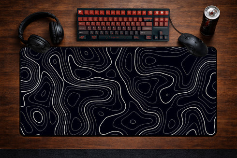 Black Topography Mousepad XXL - 900 x 400 x 3 mm - Antislip