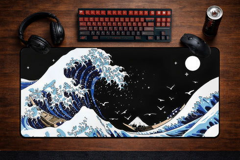 Kanagawa Wave Mousepad XXL - 900 x 400 x 3 mm - Antislip