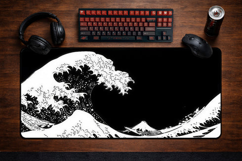 Kanagawa Midnight Wave Mousepad XXL - Gaming - 900 x 400 x 3 mm - Antislip