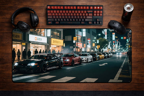 Japanese Roads desk mat with Japanese street design