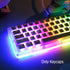 Paarse PBT keycaps met lichtdoorlatende zijkanten – stijlvol en duurzaam design