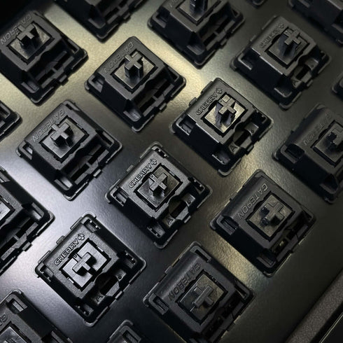 Cherry MX2A Black switches installed in custom mechanical keyboard