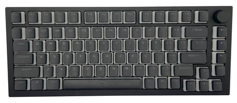 Zwarte pudding keycaps met translucent zijkanten – double shot PBT in OEM-profiel