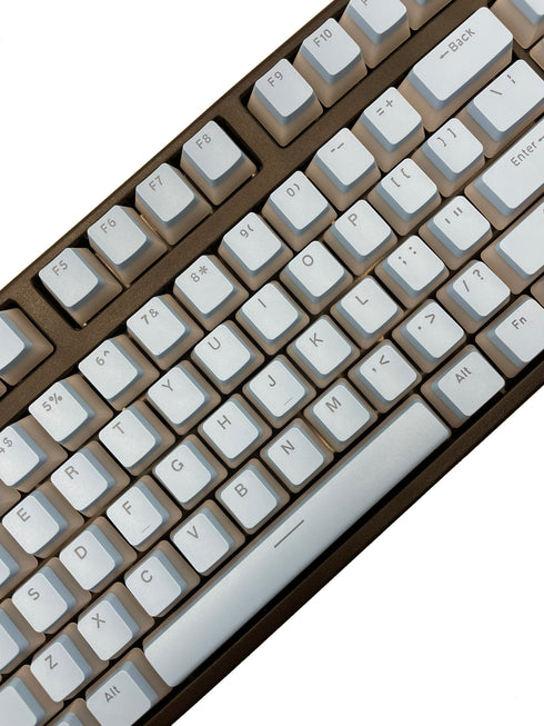 130-delige keycap set in blauw met RGB-doorlatende puddingstijl afwerking