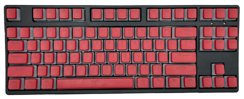 Rode pudding keycaps met translucent zijkanten – double shot PBT in OEM-profiel