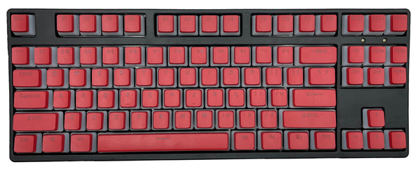 Rode pudding keycaps met translucent zijkanten – double shot PBT in OEM-profiel