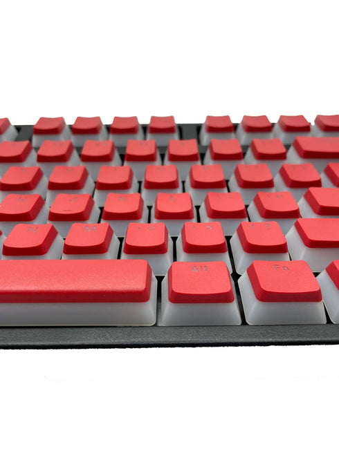 Rode PBT keycaps met lichtdoorlatende randen – compatibel met Cherry MX switches