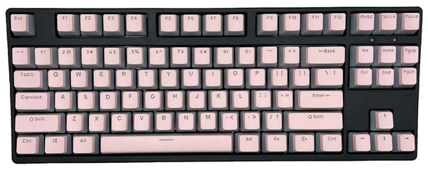 Roze Pudding keycaps set met translucent zijkanten – OEM-profiel in double shot PBT