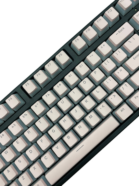PBT keycaps met roze bovenkant en doorschijnende zijkanten – OEM-profiel voor mechanische toetsenborden