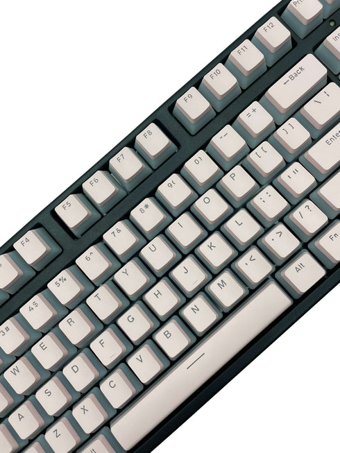 PBT keycaps met roze bovenkant en doorschijnende zijkanten – OEM-profiel voor mechanische toetsenborden