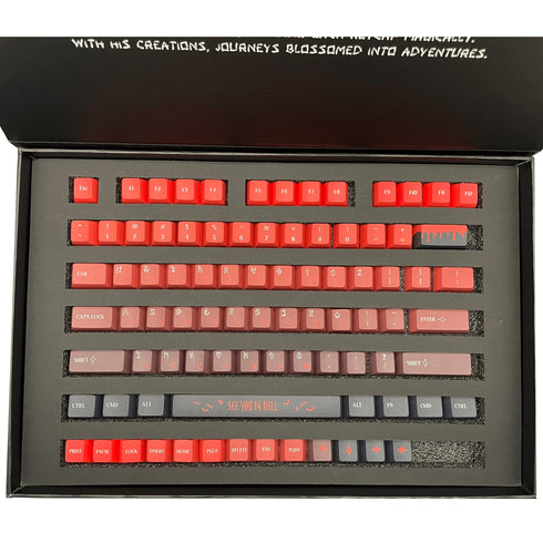 Set de Keycaps Wukds New Blood | PBT | ANSI | 152 Teclas