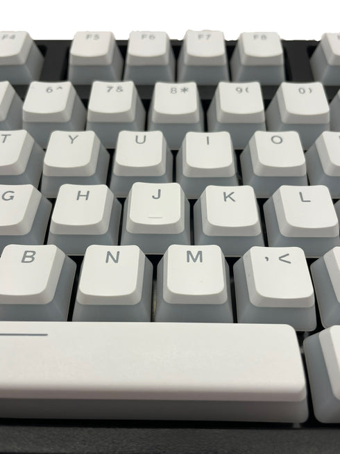 White Pudding Keycaps | OEM | PBT | Double Shot | 130 Keys