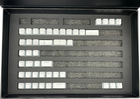White Pudding Keycaps | OEM | PBT | Double Shot | 130 Keys