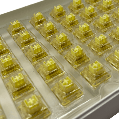 Akko V3 Cream Yellow Pro linear switches bulk view