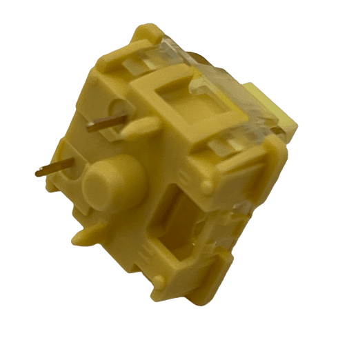 Akko V3 Cream Yellow Pro switch close-up with yellow housing