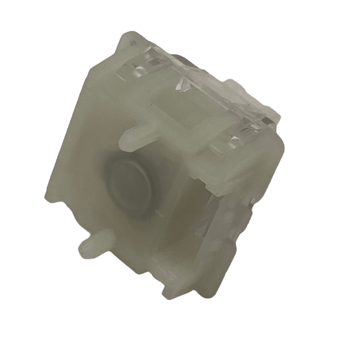 Haimu Snow Silent HE switch close-up with clear housing