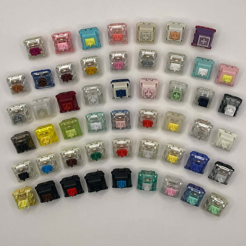 52 switch sample set for custom mechanical keyboards
