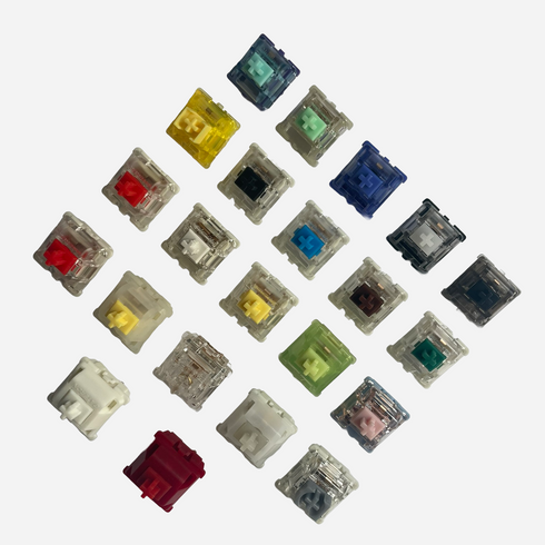 Gateron Switch Test Pack – 22 Varianten – Lineair, Tactile & Clicky – Sample Set