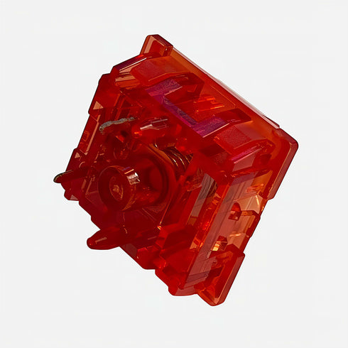 Keygeek Y2 switch close-up with red housing