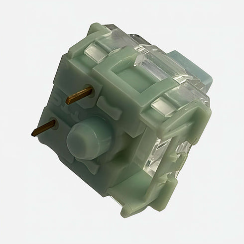 TTC Bluish White Silent V2 transparent silent tactile switch close-up