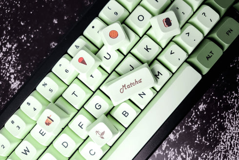 XDA-profiel keycaps in matcha kleur – compatibel met Cherry MX en kruisvormige klonen