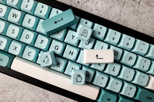 Keycap set geïnspireerd op een serene ijswereld – 125 PBT toetsen zonder doorzicht