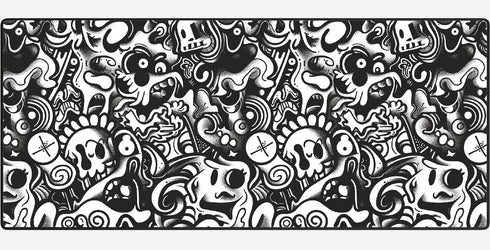 Doodle Apocalypse Mousepad XXL - Gaming - 900 x 400 x 3 mm - Antislip