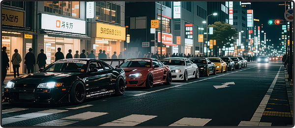Japanese Roads Muismat XXL - Gaming - 900 x 400 x 3 mm - Antislip