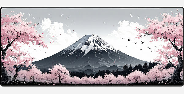 Fuji Blossom Pink XXL Mousepad - Gaming - 900 x 400 x 3 mm - Non-Slip