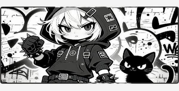 Skelly Girl XXL Mousepad - Gaming - 900 x 400 x 3 mm - Non-Slip