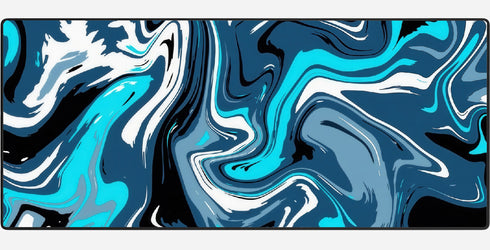 Blaues abgeschrägtes Mauspad XXL - 900 x 400 x 3 mm - Rutschfest