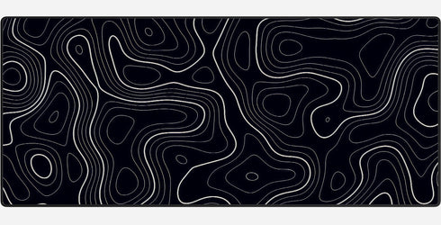 Schwarzes Topographie Mauspad XXL - 900 x 400 x 3 mm - Rutschfest