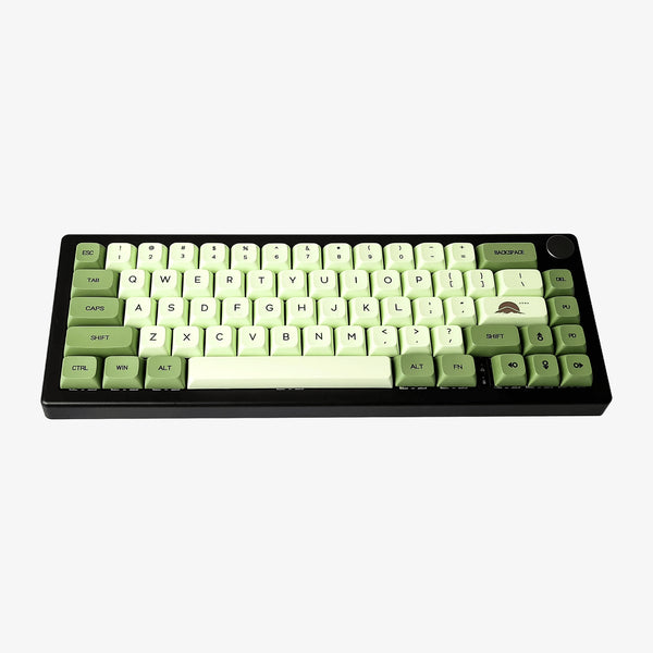 Matcha keycaps op een mechanisch toetsenbord – XDA-profiel in rustgevende groene tinten