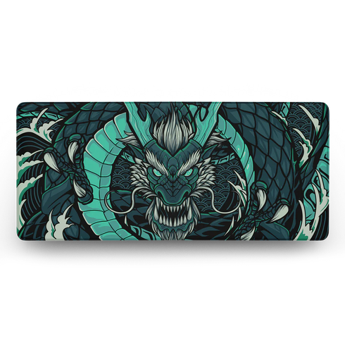Eclipse Dragon Green Mousepad XXL - 900 x 400 x 3 mm - Antislip