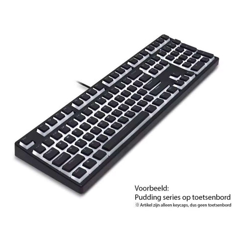 Geel pudding keycaps met lichtversterkende afwerking – 130 toetsen voor volledige layoutcompatibiliteit