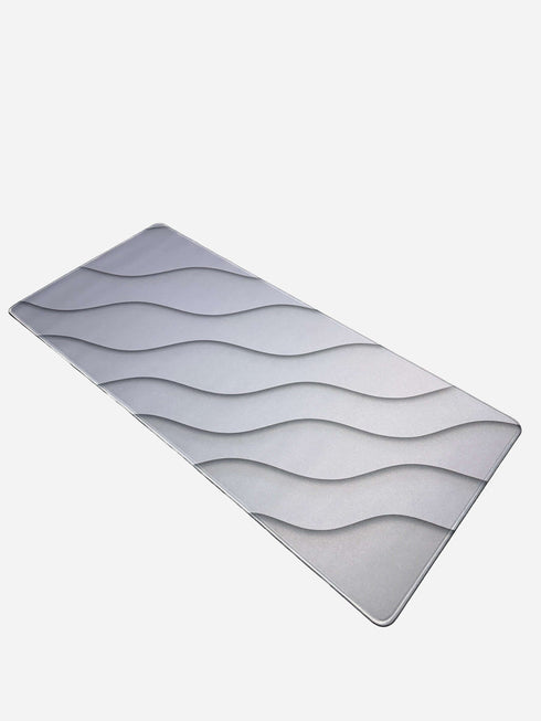 XXL grey gaming mousepad with anti-slip rubber base