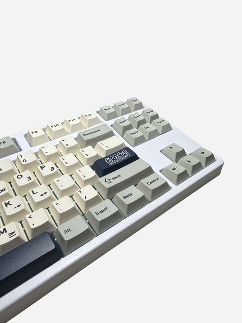 Astro Grey keycaps installed on mechanical keyboard