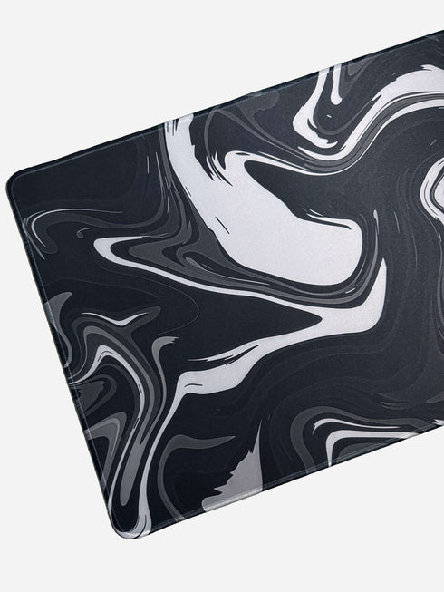 Black Bevel extended mousepad for gaming setup