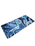 Blue Bevel muismat met abstract blauw marmerpatroon – stijlvol design voor bureau en gaming
