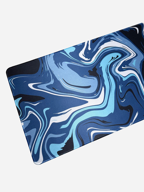 Blaues abgeschrägtes Mauspad XXL - 900 x 400 x 3 mm - Rutschfest