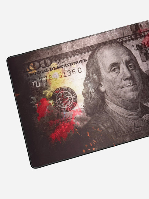 Muismat xxl - Dollar Rush - Gaming - 900 x 400 x 3 mm - Antislip