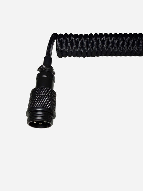 Premium black coiled cable for mechanical keyboards